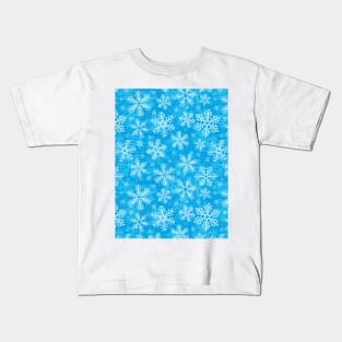 White snowflakes pattern Kids T-Shirt